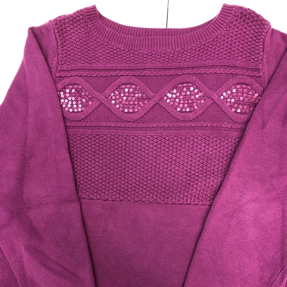 Karen Scott pullover sweater, size 1X, 100% cotton